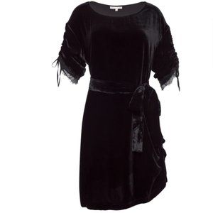 Gold Hawk Velvet Velvet T-Shirt Dress in BLACK; Excellent Condition small